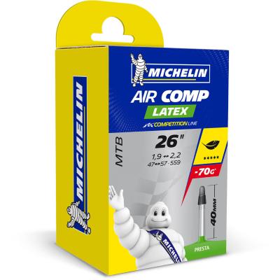 Chambre &agrave; Air v&eacute;lo Michelin Air Comp Latex C4 26 x 1.85-2.25"" valve