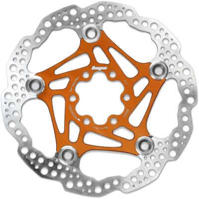 Disque flottant Hope Pour frein &agrave; disque - Orange} - 160mm}, Orange}