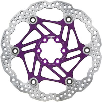 Disque flottant Hope Pour frein &agrave; disque - Violet} - 180mm}, Violet}