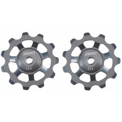 Paire de galets bbb aluboys roulements acier 9 10 11 vitesses gris