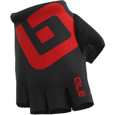 Al&eacute; Cycling Gants d'&eacute;t&eacute; Unisexes, Noir/Rouge, S