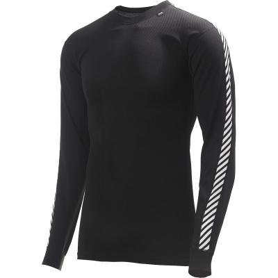Helly Hansen Dry Stripe Crew T-Shirt &agrave; manches longues Homme, Noir, S