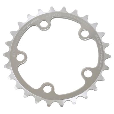 TA Specialites Zelito Triple 74, 4 Bras 8/9/10 Vitesses, argent&eacute;, 24T