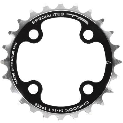 Plateau vtt triple diam 64 inter 22dts noir 4 branches chinook ta 9v