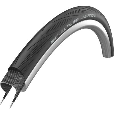 Pneu v&eacute;lo Schwalbe Lugano II 700x25C noir TR 50 tpi renfort anti-crev