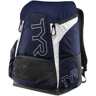Sac &agrave; dos de natation TYR Alliance 45L bleu marine blanc