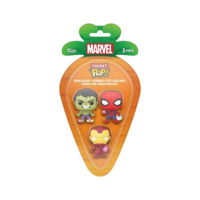Marvel - Pack 3 Figurines Pocket Pop! Sm/im/h 4 Cm
