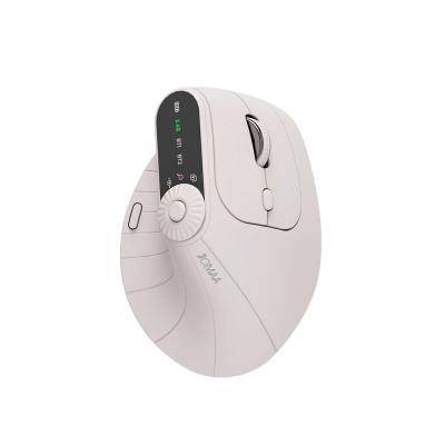 Souris ergonomique verticale JOMAA - Confort, pr&eacute;cision et double connexion - Beige