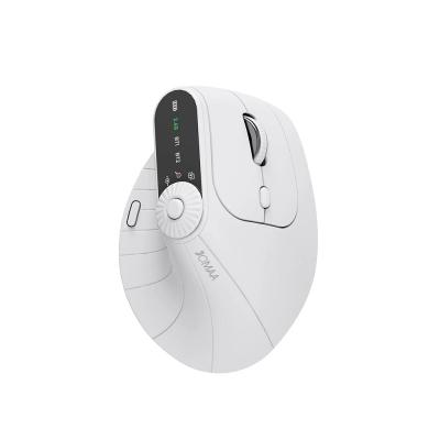 Souris ergonomique verticale JOMAA - Confort, pr&eacute;cision et double connexion - Blanc
