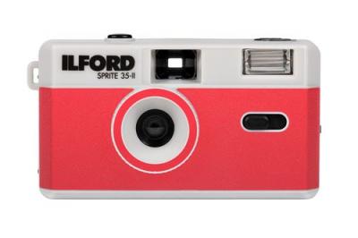 Appareil photo Argentique Ilford. Camera Sprite 35 II argent & rouge