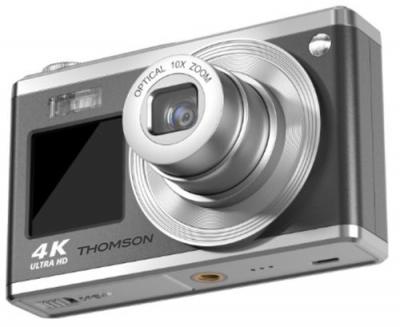 Appareil photo num&eacute;rique Thomson THR385 Noir et Argent + Carte SD 64 Go 