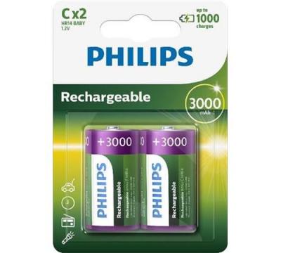 Philips R14B2A300 - Batterie 2 x C - NiMH - (rechargeables) - 3000 mAh