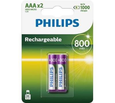 Pile rechargeable Philips PILES RECHARGEABLE AAA LR03 800 MAH