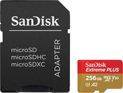 Carte m&eacute;moire micro SD Sandisk Extreme PLUS microSDXC 256GB 200MB/s