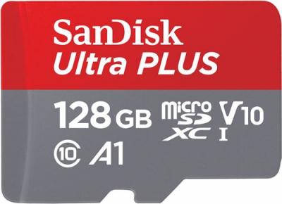 Carte Ultra Plus microSDXC 128GB + SD Adapter 150MB/s A1 Class 10 UHS-I