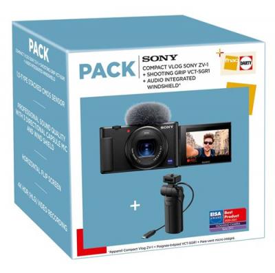 Pack Appareil photo compact pour Vlogging Sony ZV-1 + Poign&eacute;e 
