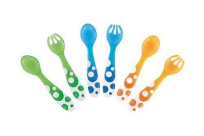 Munchkin - 011454 - 6 Fourchettes Et Cuill&egrave;res Multicolores
