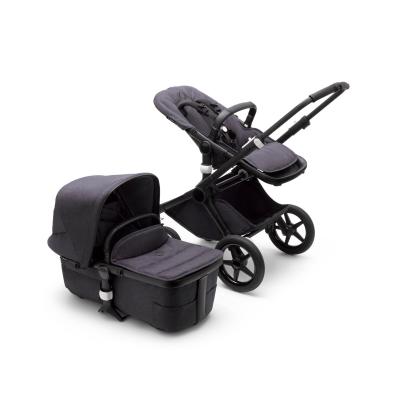 Poussette fox 3 compl&egrave;te - mineral noir / noir d&eacute;lav&eacute;