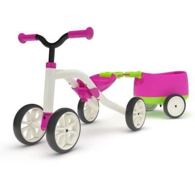 CHILLAFISH Draisienne Combo Quadie+Trailie - 4 Roues - Rose - 1 &agrave; 3 Ans
