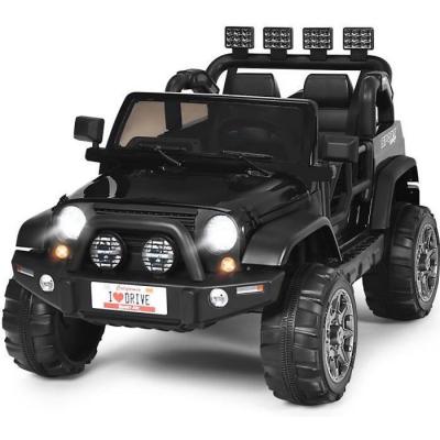 Voiture &Eacute;lectrique 12v Pour Enfants 3+ Ans, 2 Places, T&eacute;l&eacute;commande 2.4g, Lumi&egrave;res Led Et Musique