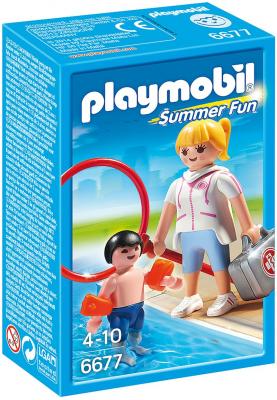 PLAYMOBIL 6677 Ma&icirc;tre nageur avec enfant
