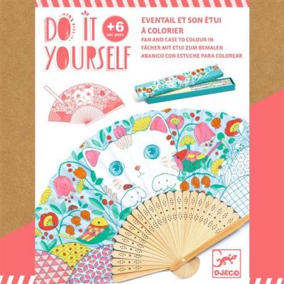 Coffret DIY Eventail et son &eacute;tui &agrave; colorier Koneko Djeco