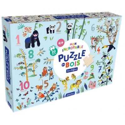 Jouet en bois Auzou Mon puzzle g&eacute;ant Les chiffres