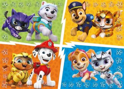 Puzzle Rencontre avec les Supers chats Pat'Patrouille 60 pi&egrave;ces