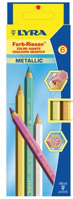 Lyra - Crayon De Couleur Gros Module Couleur Metal - Etui De 6