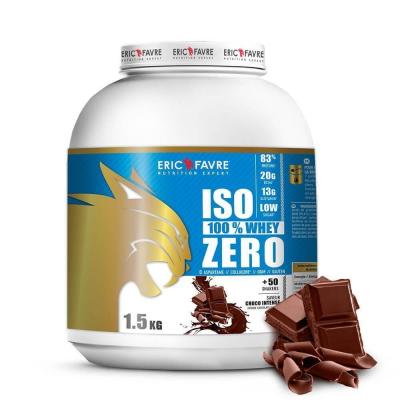 Eric Favre - Iso Zero 100% Whey Prot&eacute;ine - Proteines - Choco Intense - 1,5kg 
