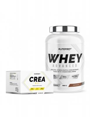 Programme Prise de Muscle Sec - Avanc&eacute;   Whey Prot&eacute;ine   Cr&eacute;atine    Superset Nutrition 