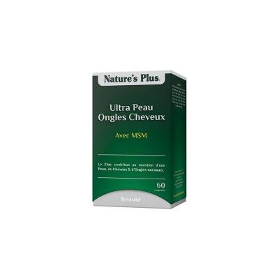 Nature's plus Ultra Peau Ongles Cheveux avec MSM, 60 Capsules