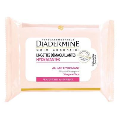 Lingettes Demaquillantes hydratantes peaux s&egrave;ches et sensibles 25 u
