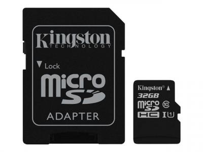Kingston 32 Go micro SD Carte m&eacute;moire flash ( adap