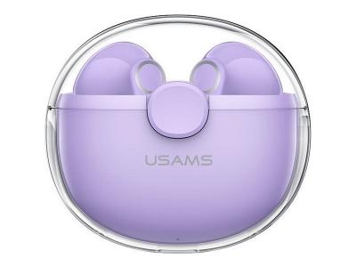 USAMS BU Series BU12 - Ecouteurs sans fil avec micro - intra-auriculaire - Bluetooth - violet