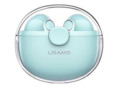 USAMS BU Series BU12 - &Eacute;couteurs sans fil avec micro - intra-auriculaire - Bluetooth - vert