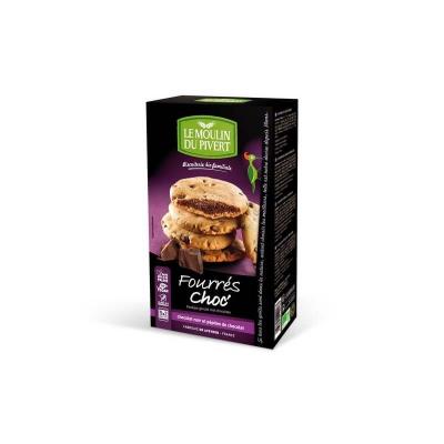 Le Moulin du Pivert Biscuits Fourr&eacute;s au Chocolat Bio 175g