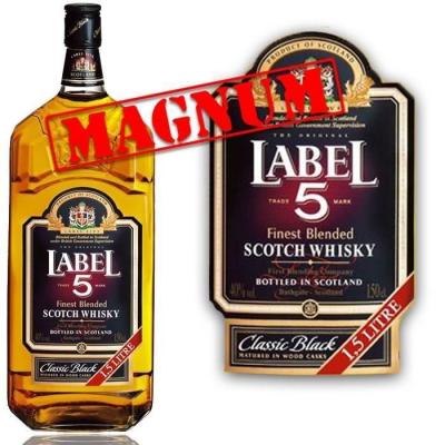 Whisky Scotch Classic Black Label 5 - La Bouteille De 1,5l