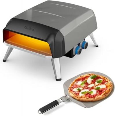 Four &agrave; pizza au gaz gris 50 kW avec pierre rotative