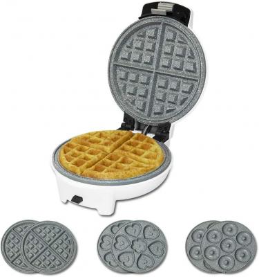Gaufrier &eacute;lectrique 3 en 1 - Plaques donuts, muffins, gaufres