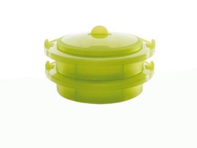 L&eacute;ku&eacute; Cuit Vapeur Silicone Vert 22 cm