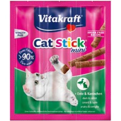 Vitakraft Catstick Classic canard & lapin pour chats 20 x 3 sticks
