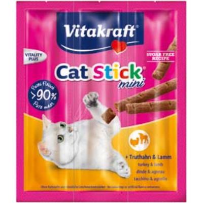 Vitakraft Catstick Classic dinde & agneau pour chats 10 x 3 b&acirc;tonnets