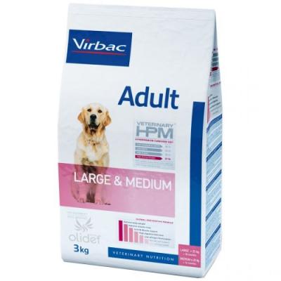 Croquettes virbac veterinary hpm adult large & medium sac 7 kg