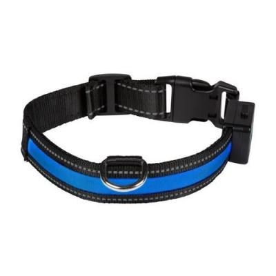EYENIMAL Collier Lumineux Rechargeable USB pour Chien Bleu 55 - 60 cm Taille L