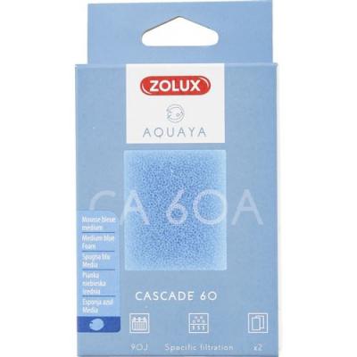 Filtre pour pompe cascade 60, filtre CA 60 A mousse bleue medium x2. pour aquarium.
