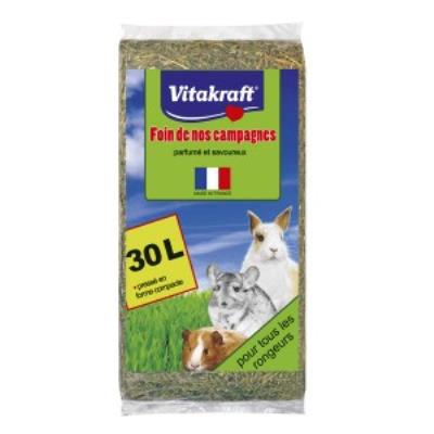 VITAKRAFT Foin de nos campagnes - Pour rongeur - 30 L