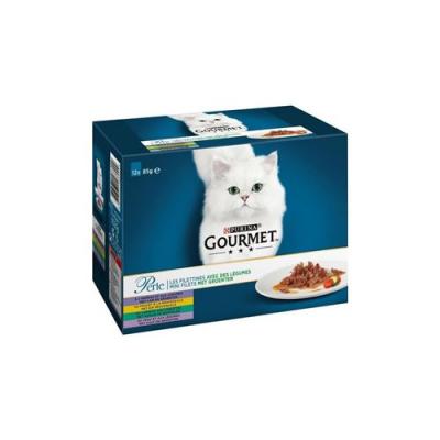 Pat&eacute;e Les Filettines aux l&eacute;gumes & 4 vari&eacute;t&eacute;s de viandes pour chat