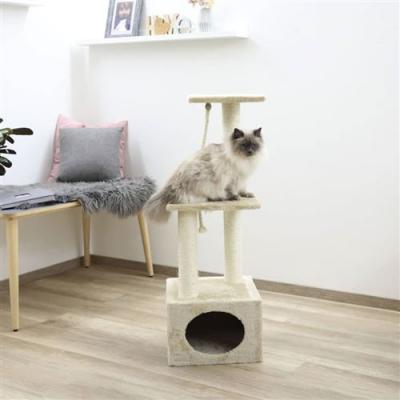 KERBL Arbre &agrave; gratter Platin Pro 37x37x109cm - Beige - Pour chat