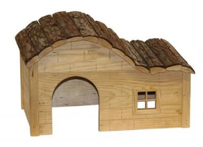 Kerbl - Maison pour rongeurs avec toit galb&eacute; Nature 30x20x20cm